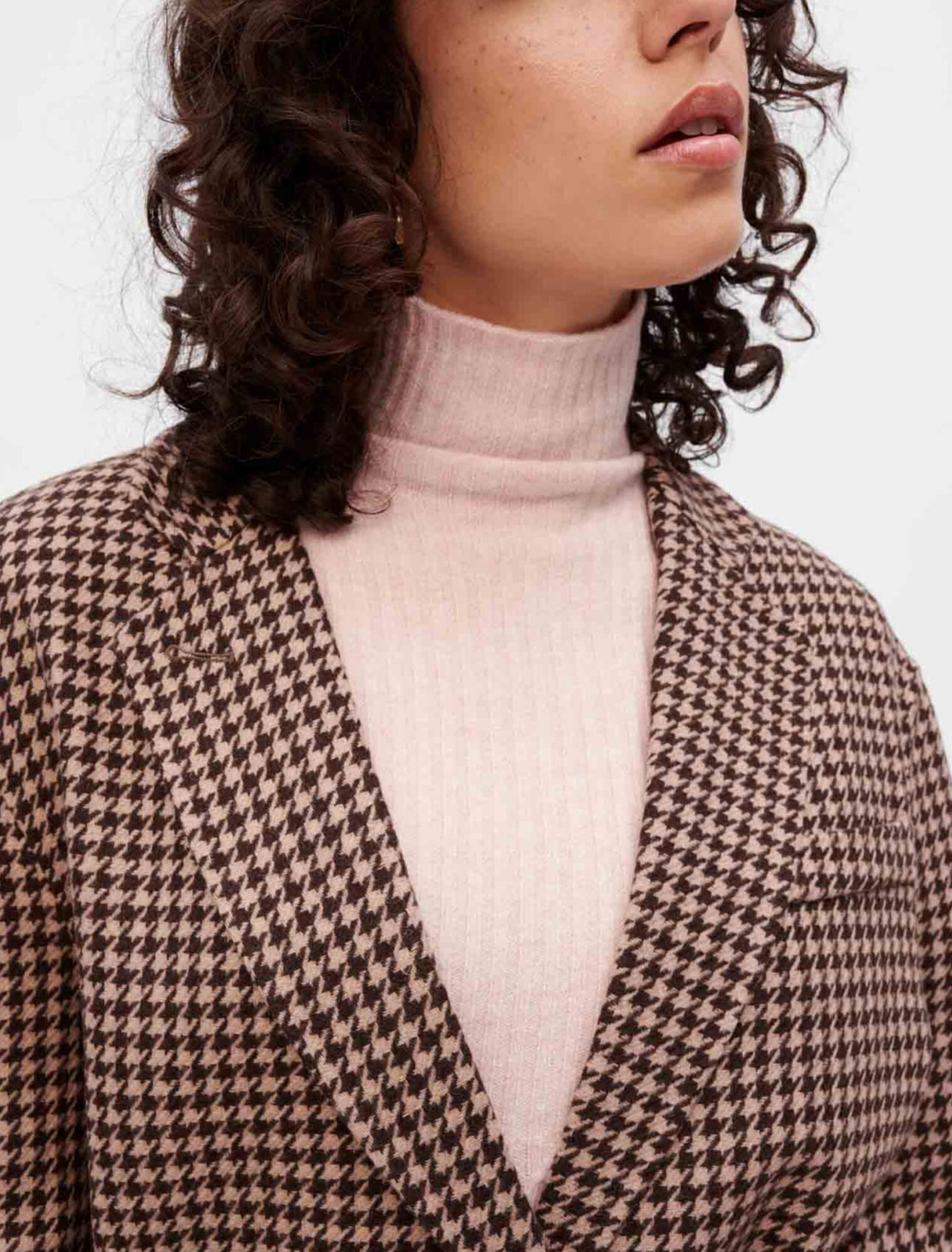 Cappotto oversize in pied-de-poule