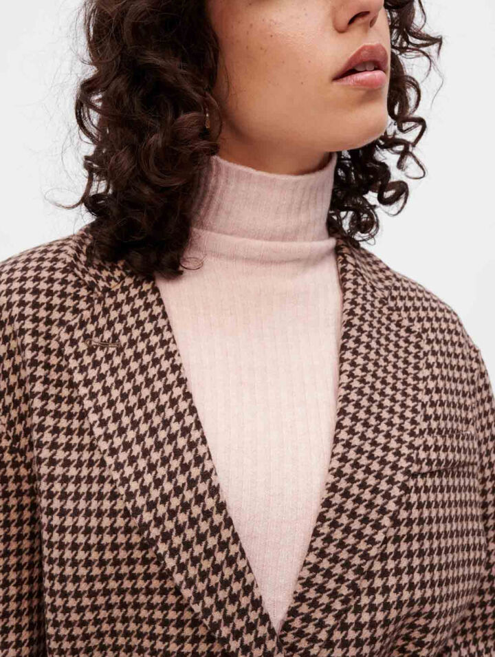 Cappotto oversize in pied-de-poule