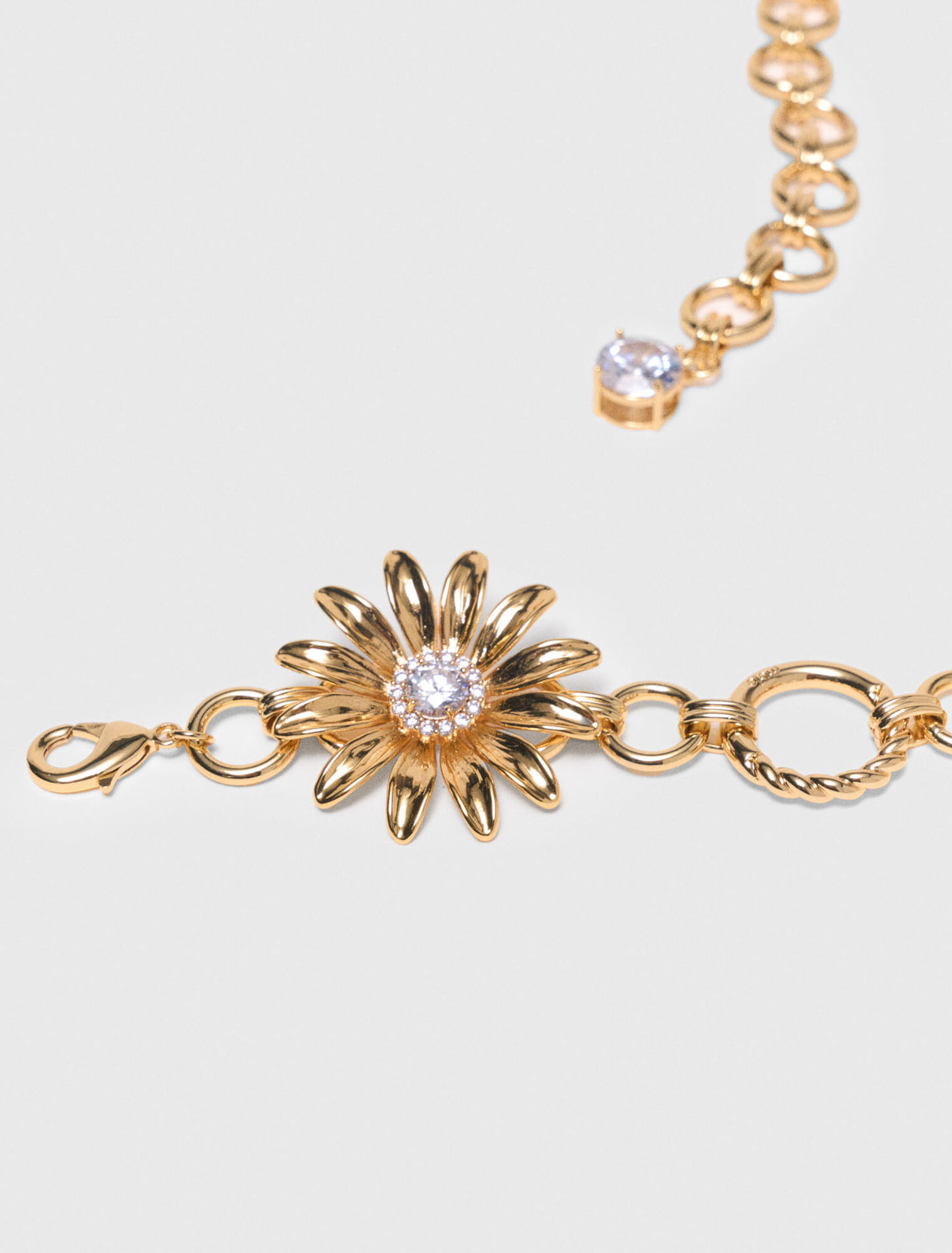 Cintura a catena con fiori