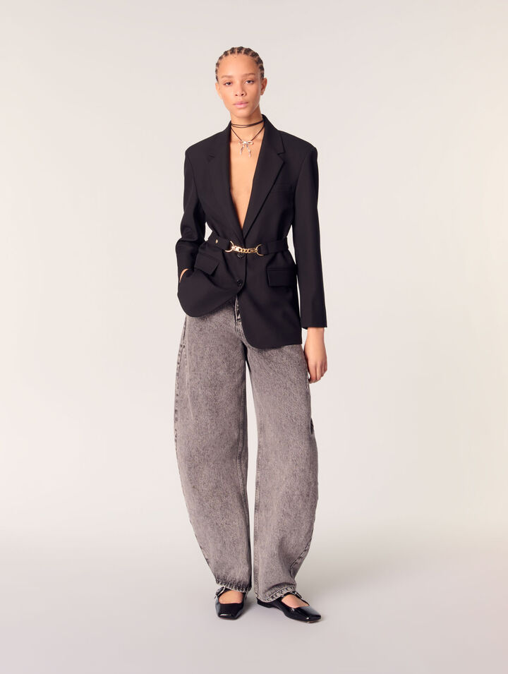 Giacca da tailleur con cintura
