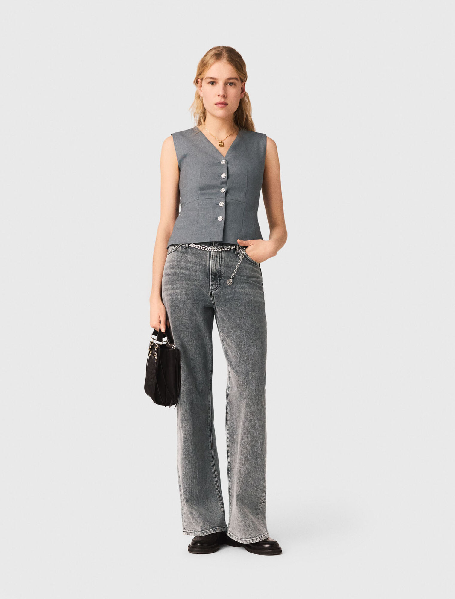 Panciotto con bottoni gioiello