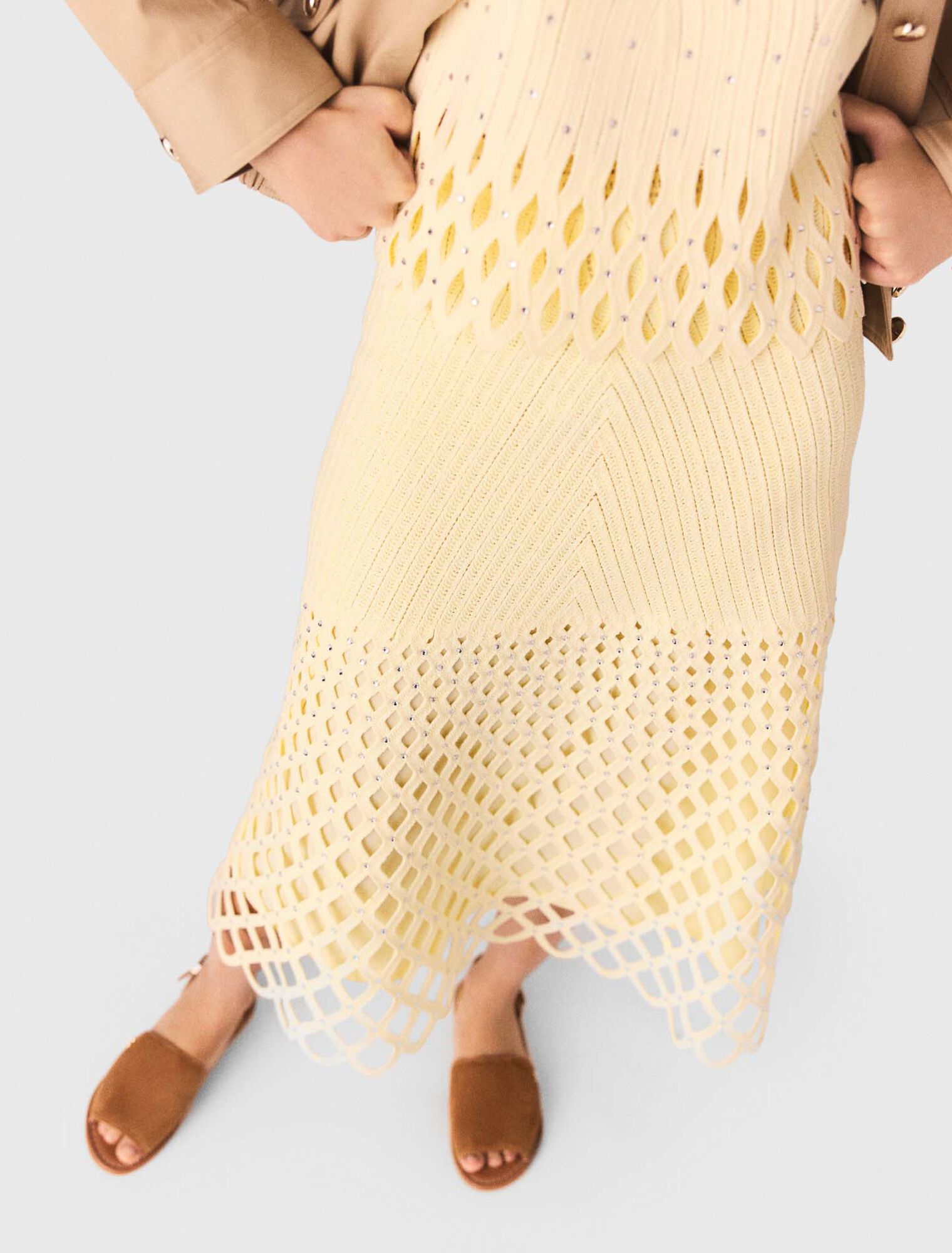 Gonna crochet con fodera rimovibile