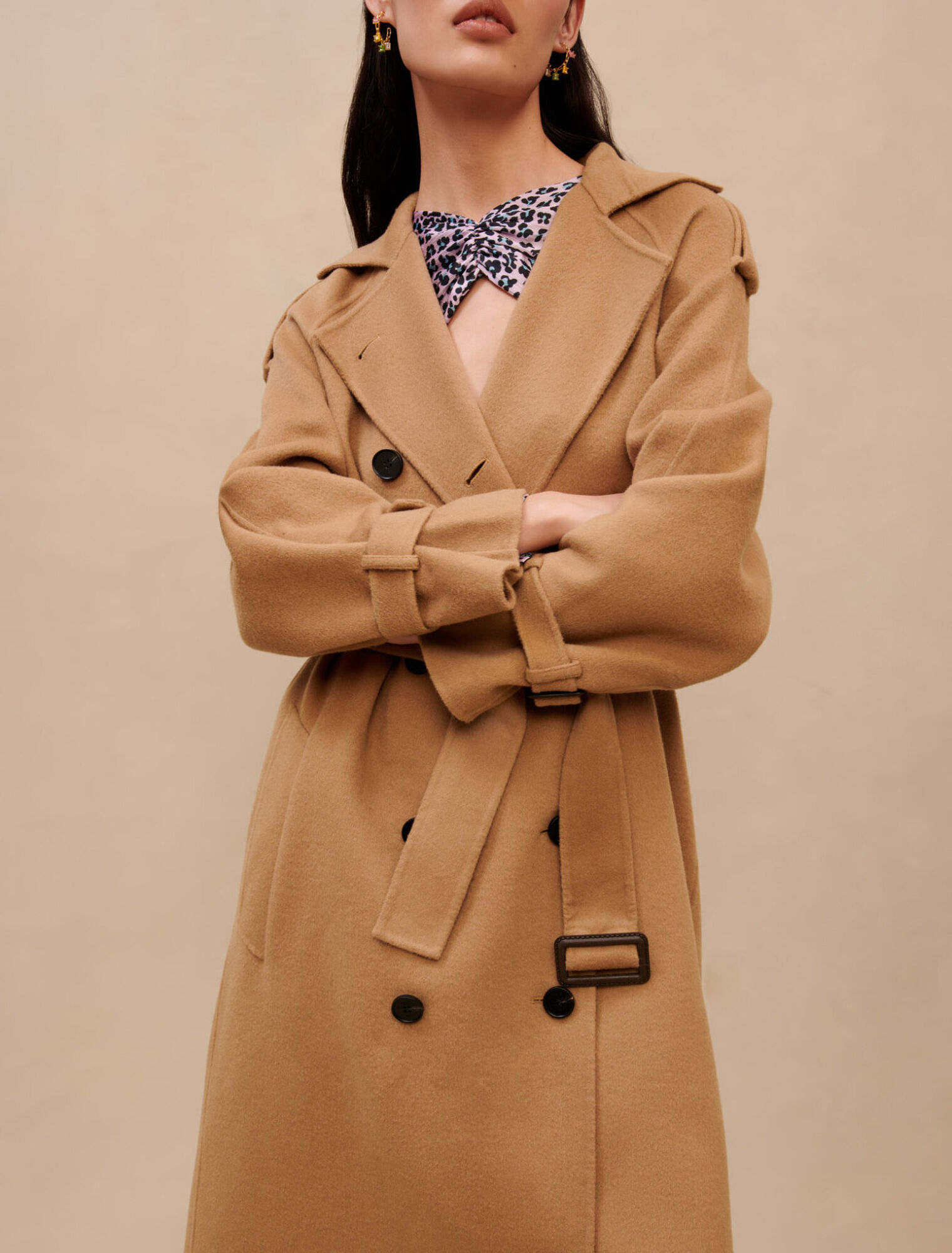 Cappotto in lana color cammello