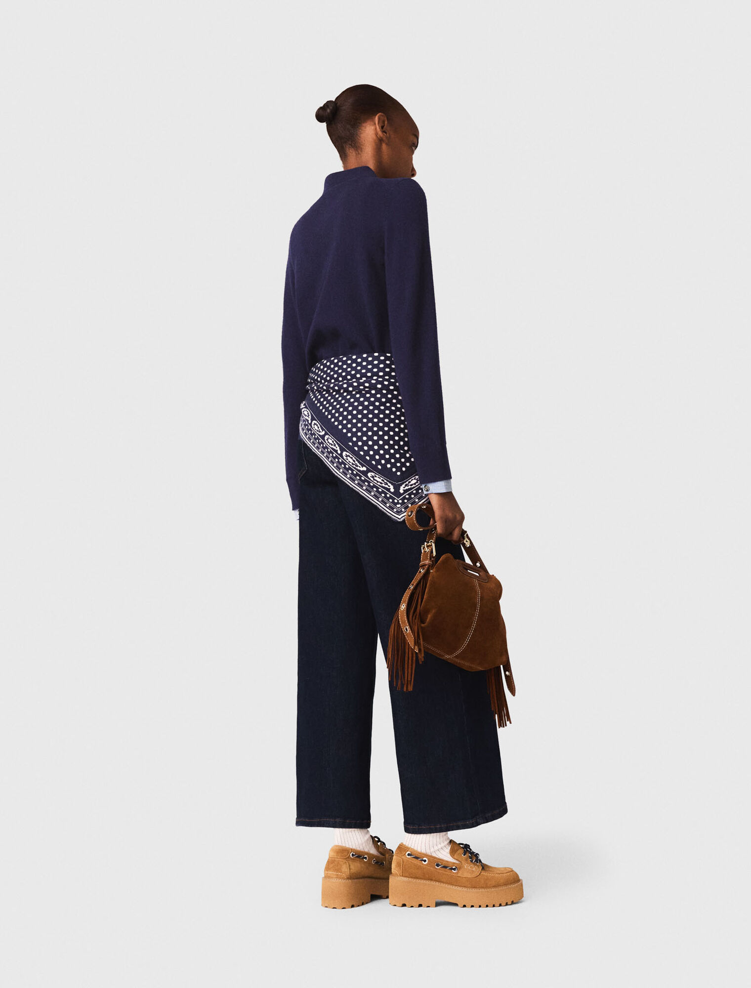 Cardigan polo dettagli amovibili