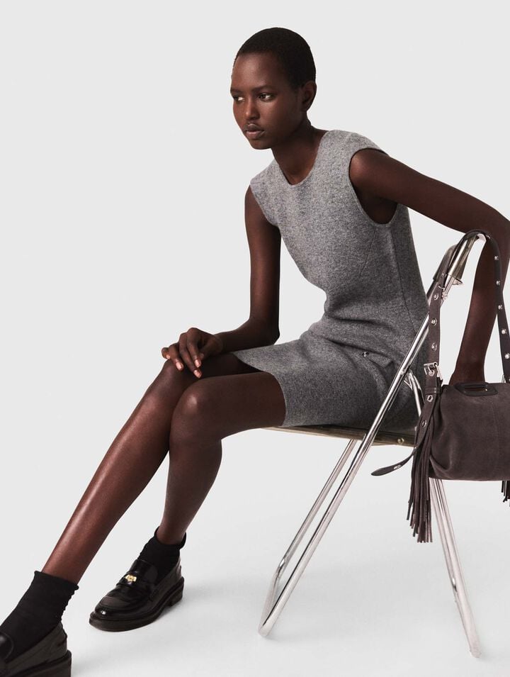 Abito in maglia con pull removibile
