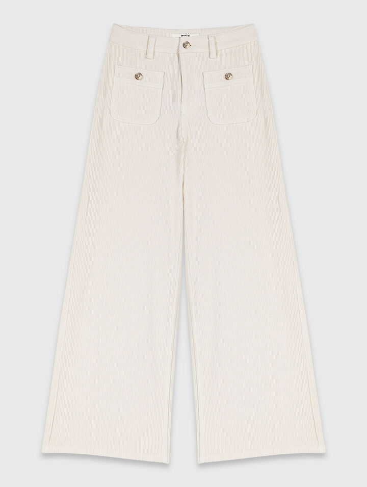 Pantaloni larghi in velluto a coste
