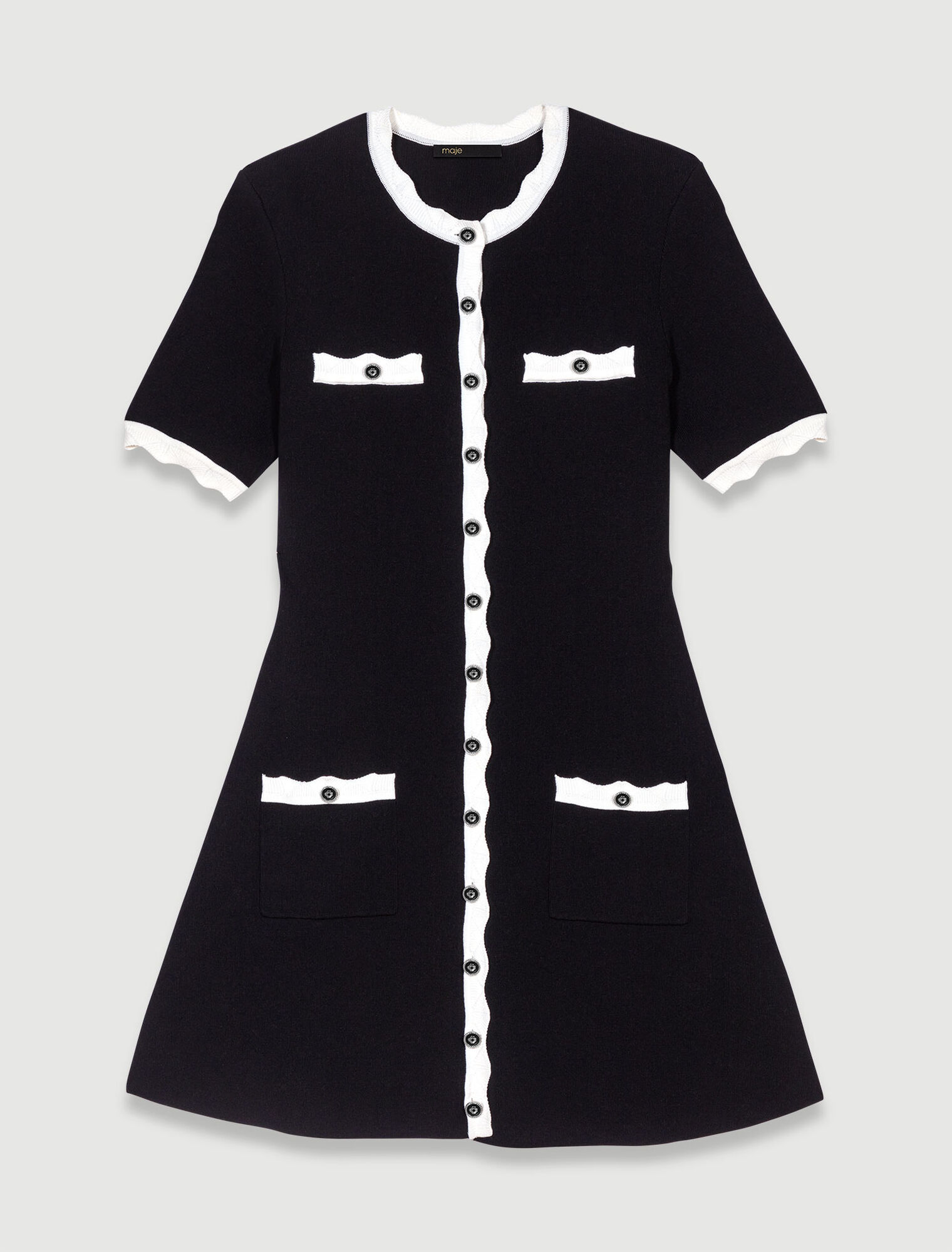 Abito corto in maglia