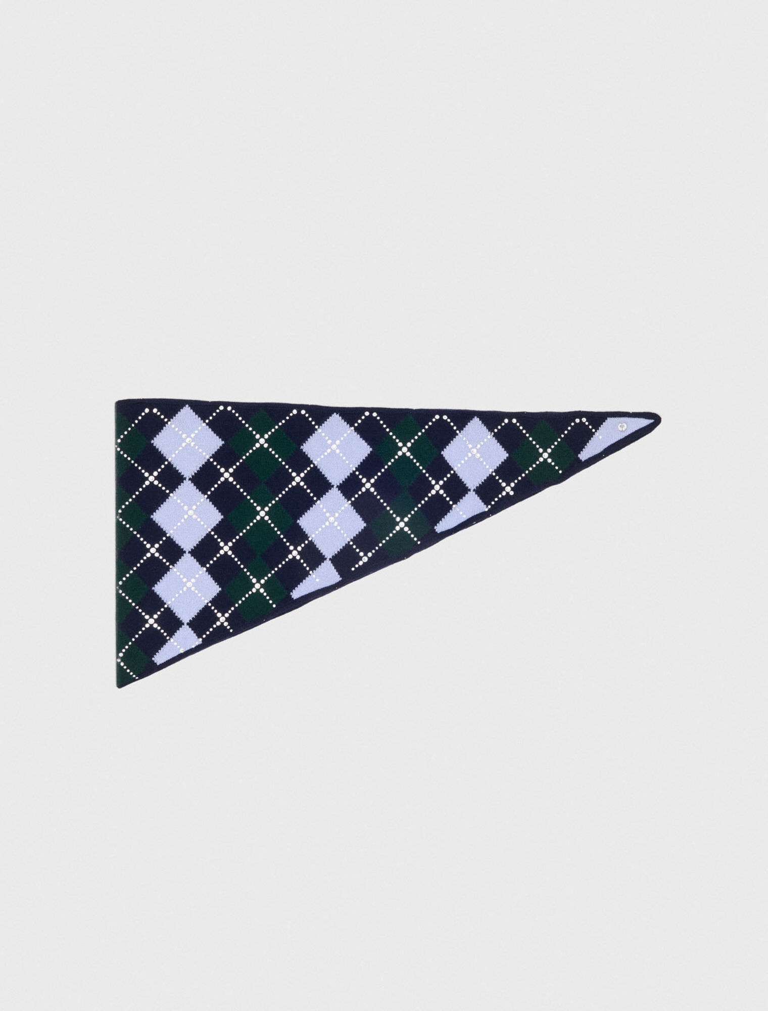 Foulard triangolare argyle in lana