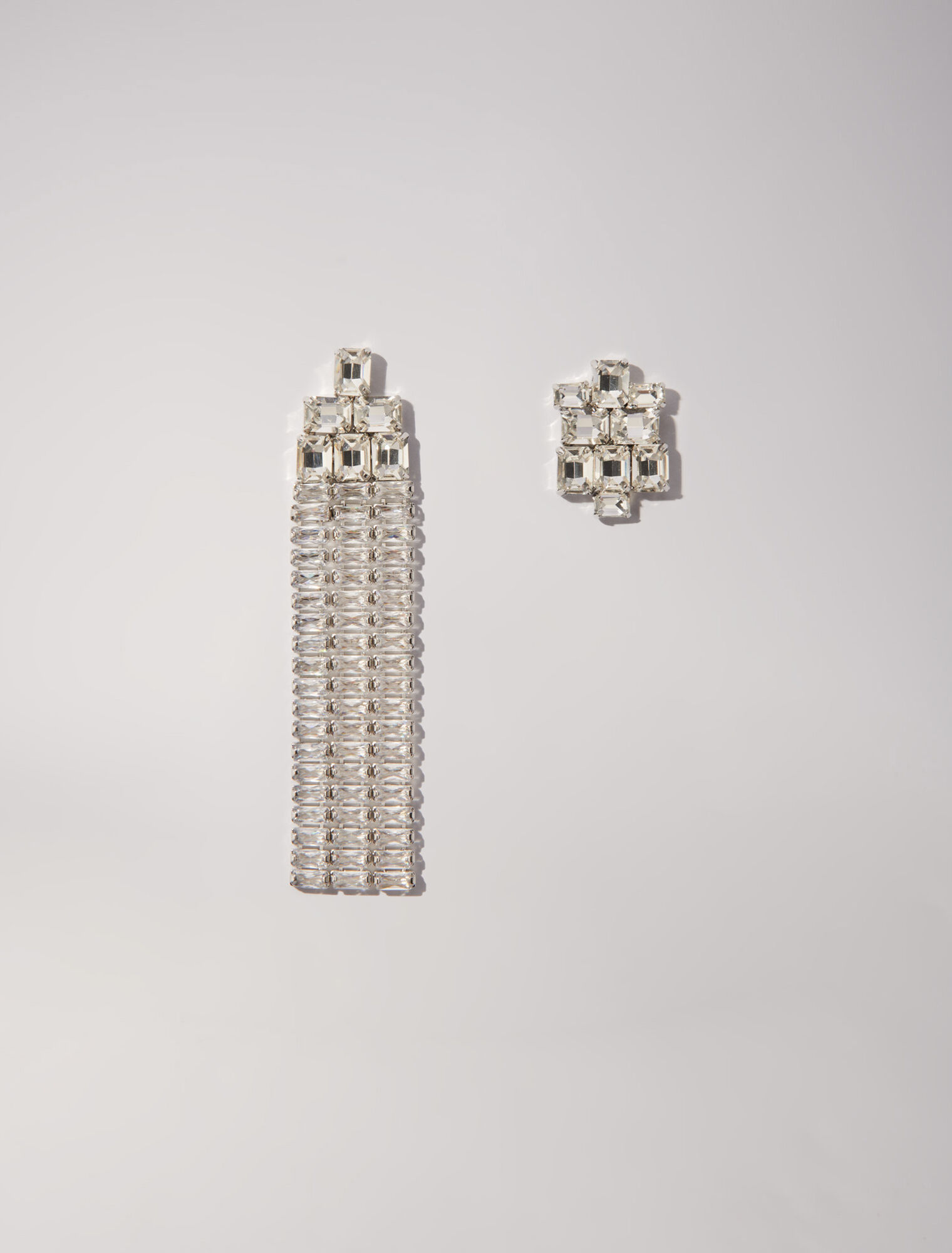 Orecchini con strass a cascata