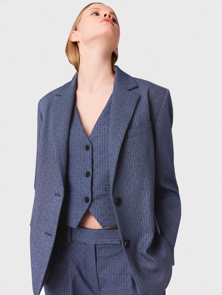 Giacca da tailleur con strass