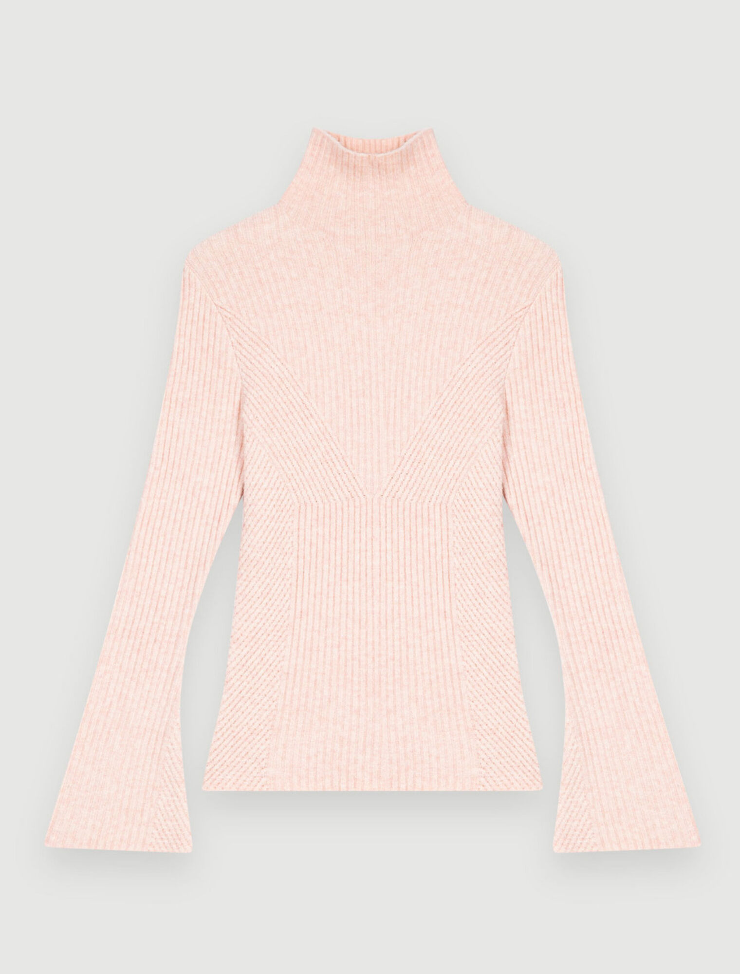 Pullover a collo alto in maglia stretch