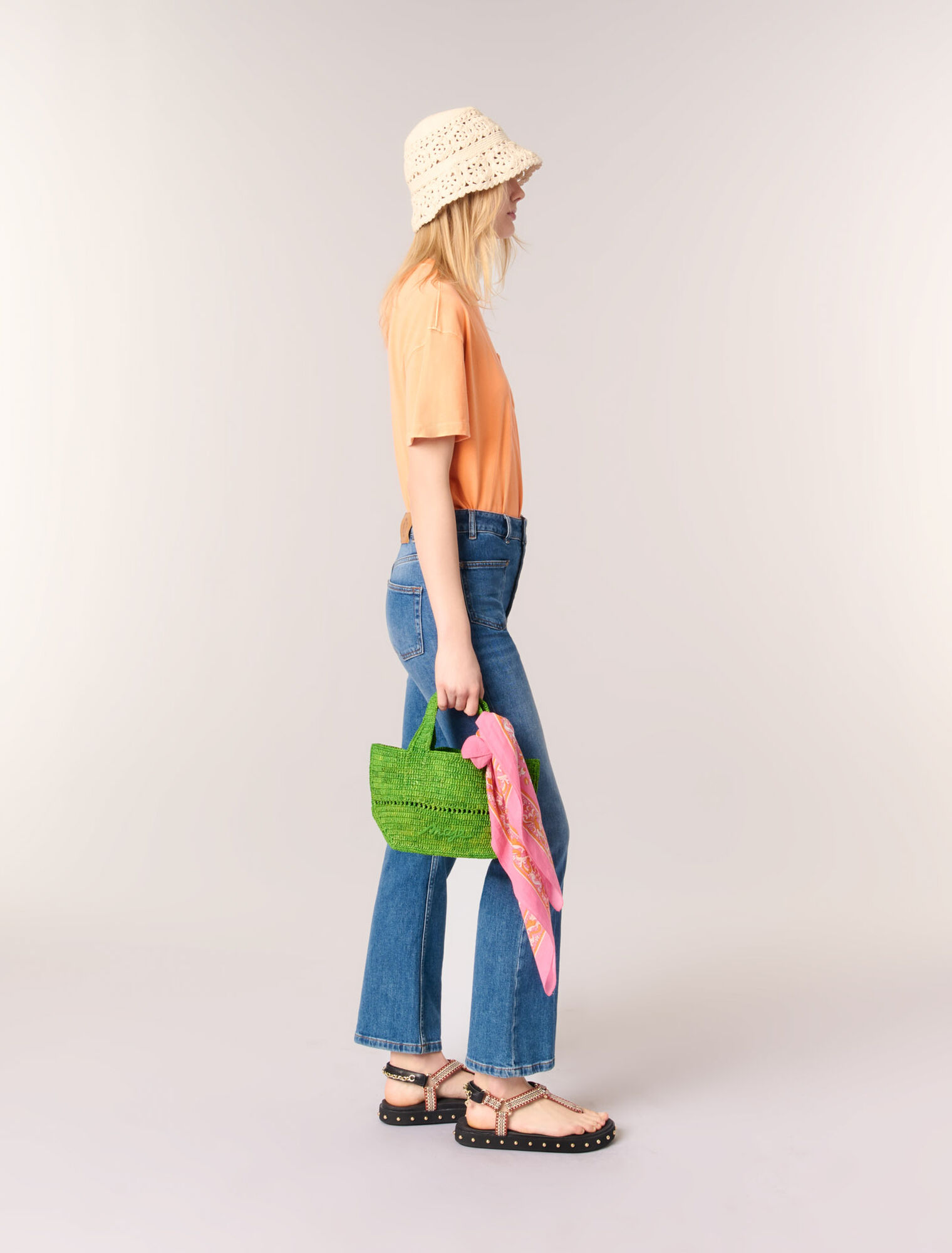 Jeans in denim con tasche