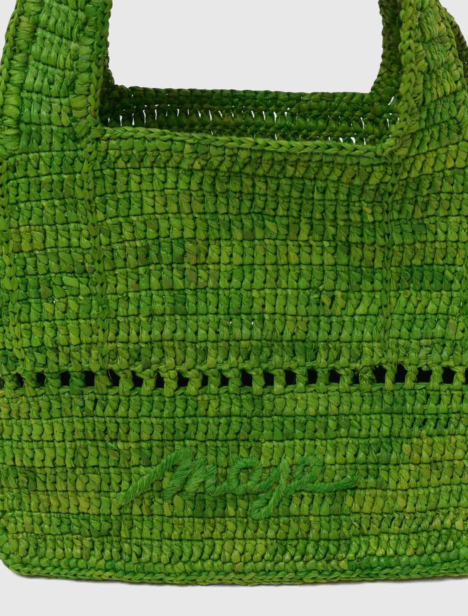 Mini shopping bag in rafia naturale