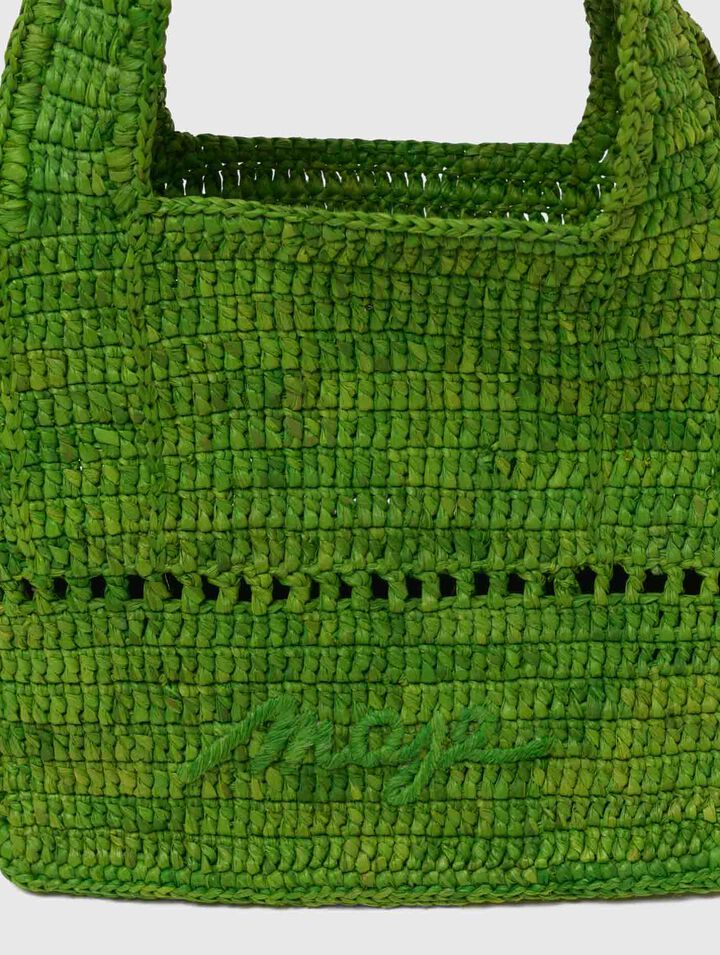 Mini shopping bag in rafia naturale