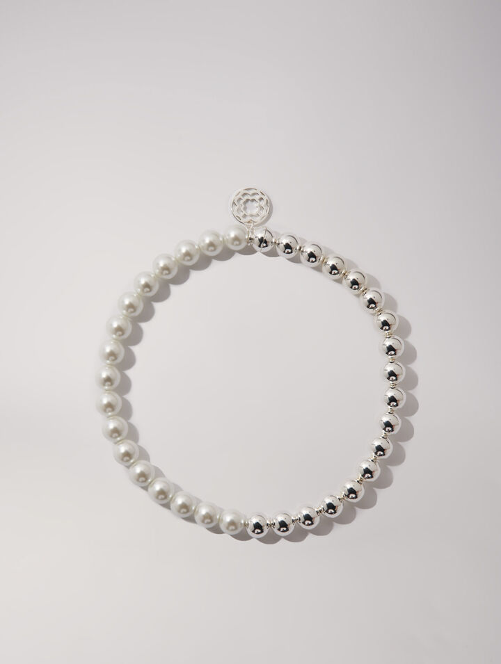Collana girocollo con mix di perle