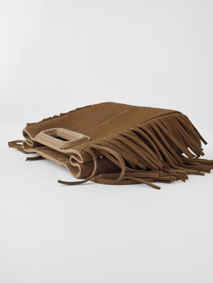 Borsa mini M in pelle scamosciata