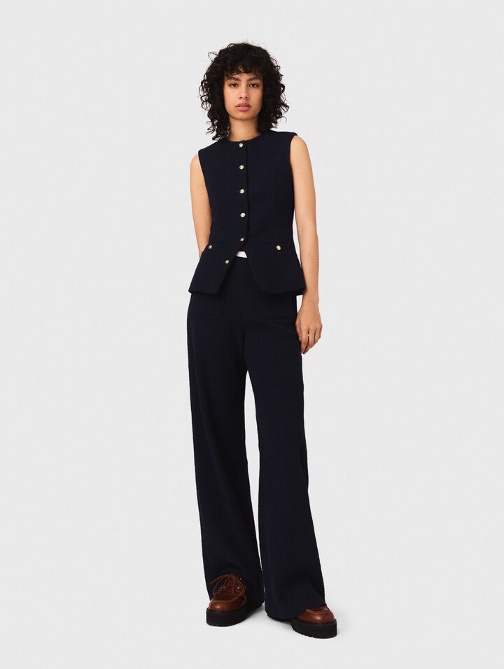 Pantaloni dritti in tweed