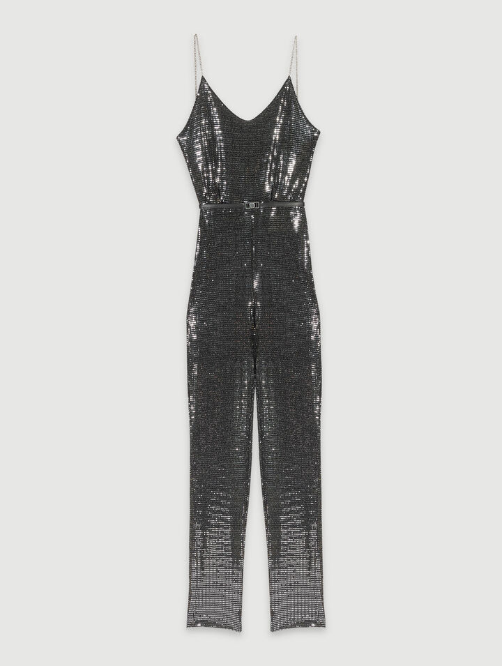 Tuta jumpsuit con paillettes