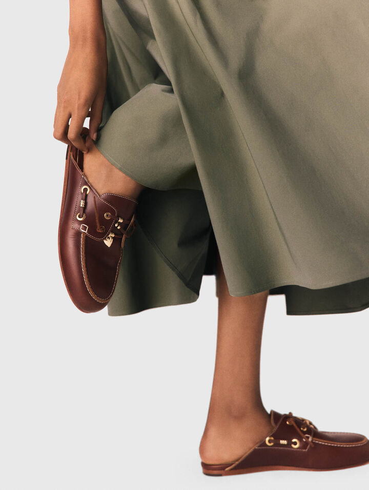 Mule da barca in pelle