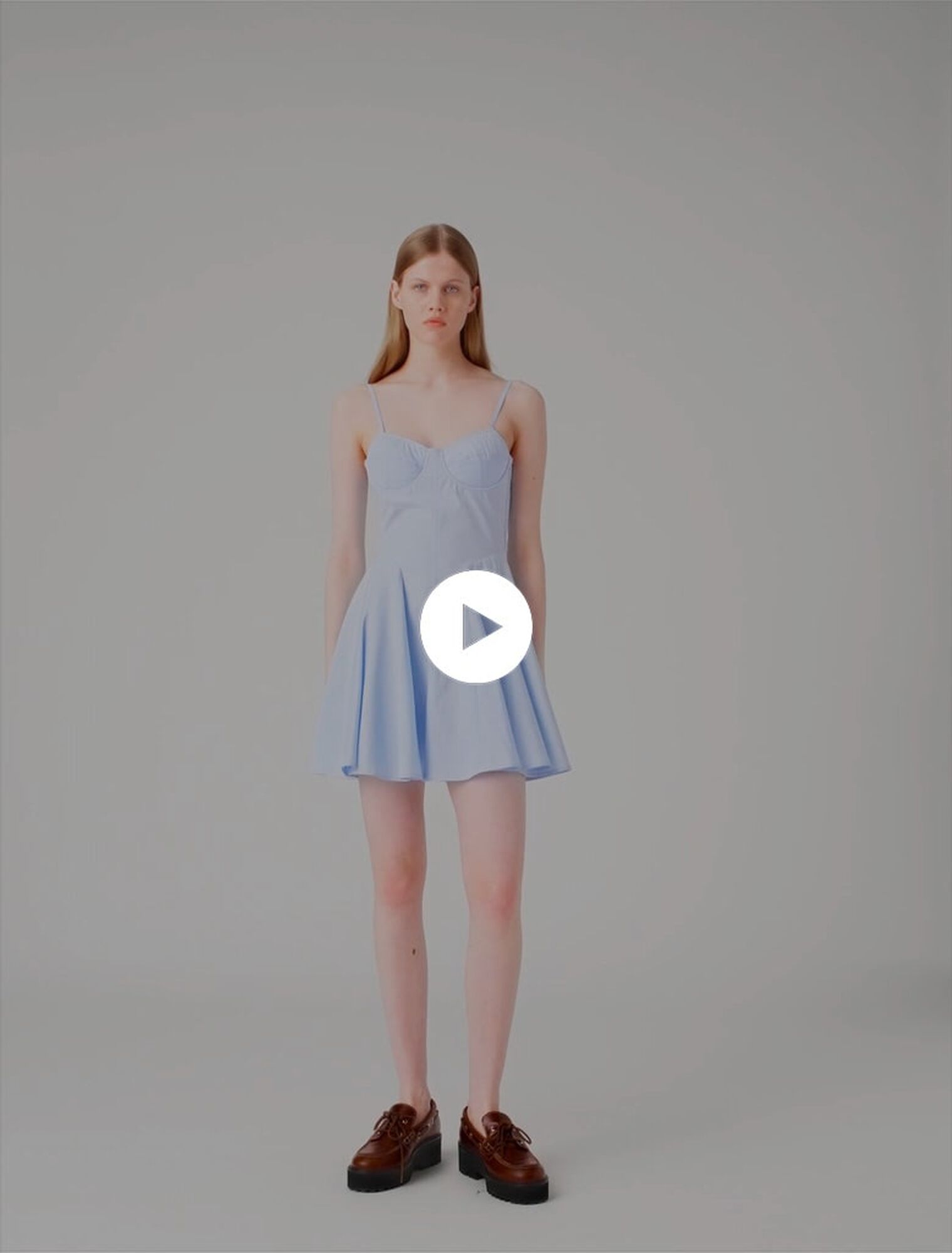 Abito babydoll corto in cotone