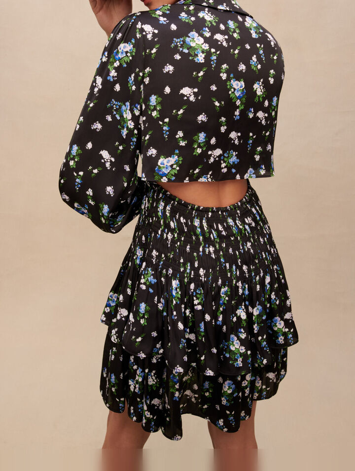 Abito con smock e stampa floreale