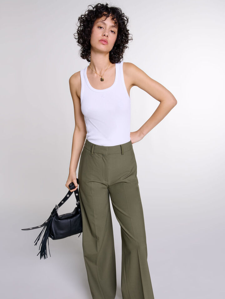 Pantaloni da tailleur gamba dritta