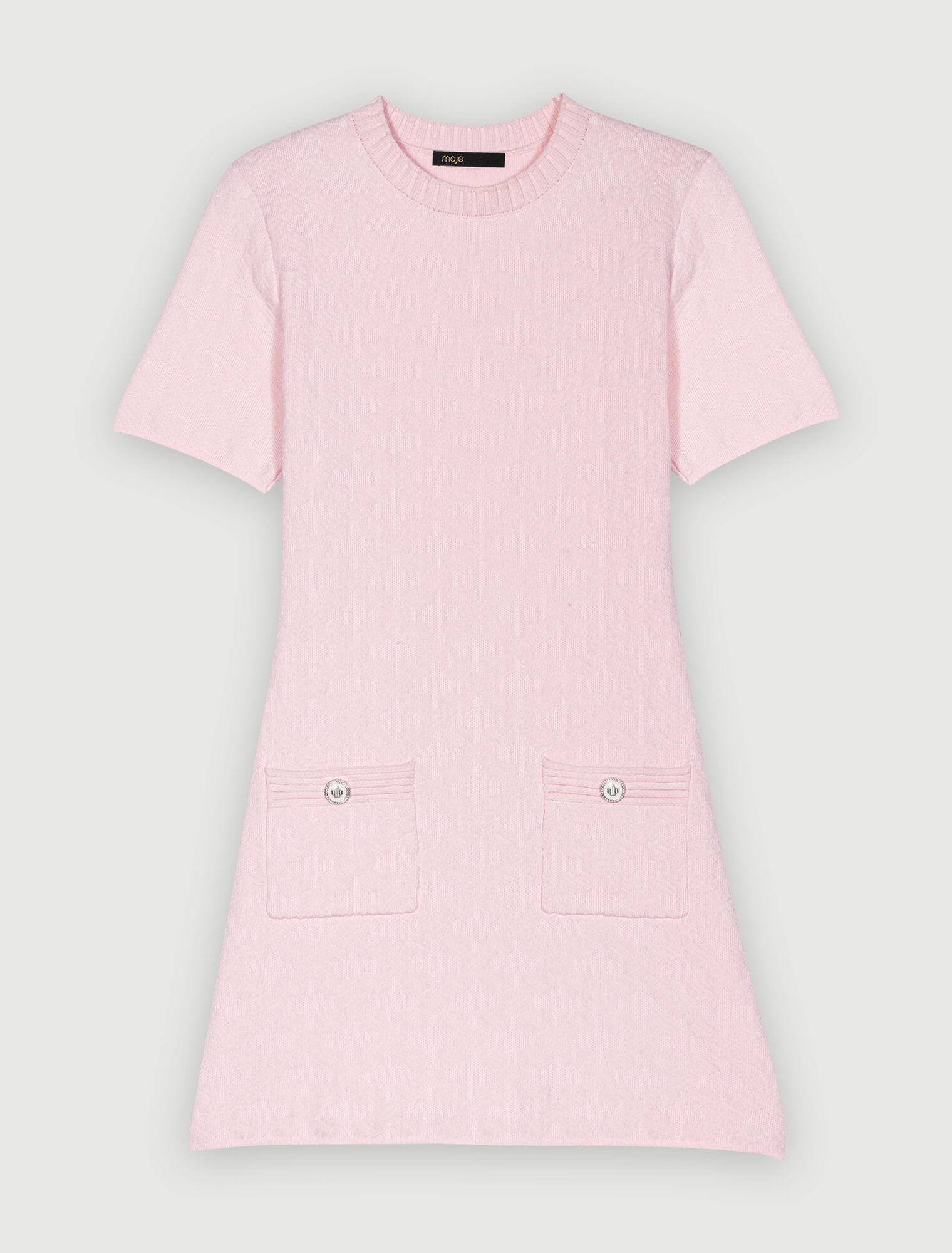 Abito in maglia testurizzata rosa
