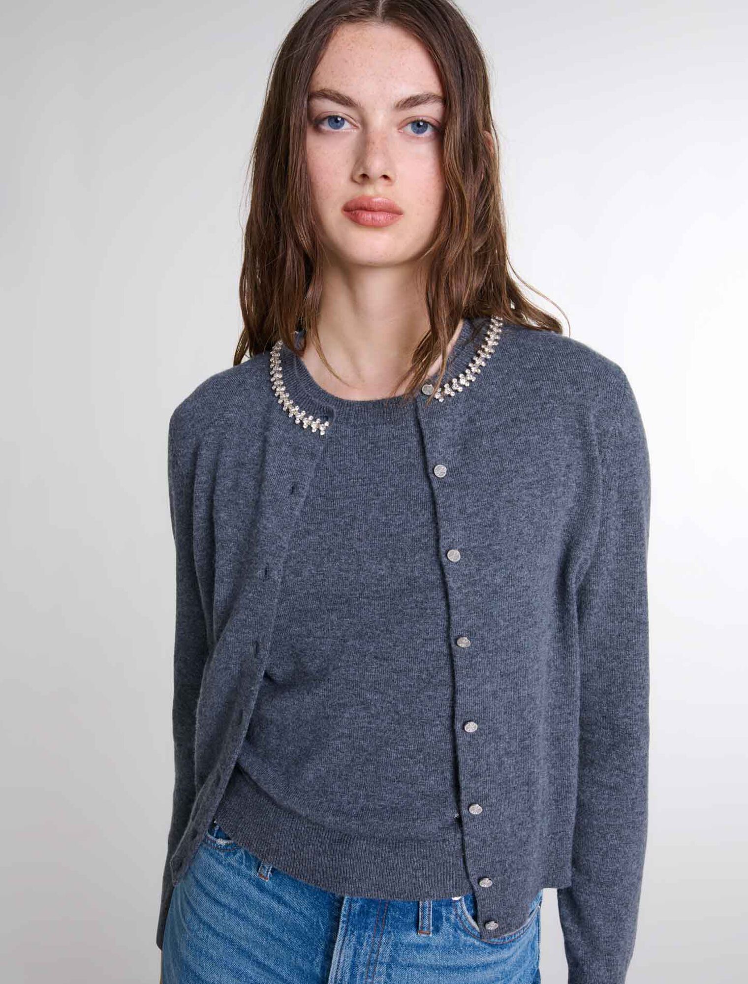 Cardigan 2 in 1 in cashmere