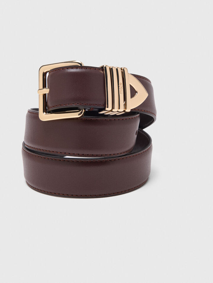 Cintura in pelle liscia