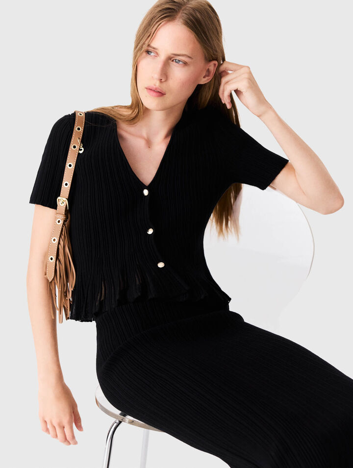 Cardigan peplum