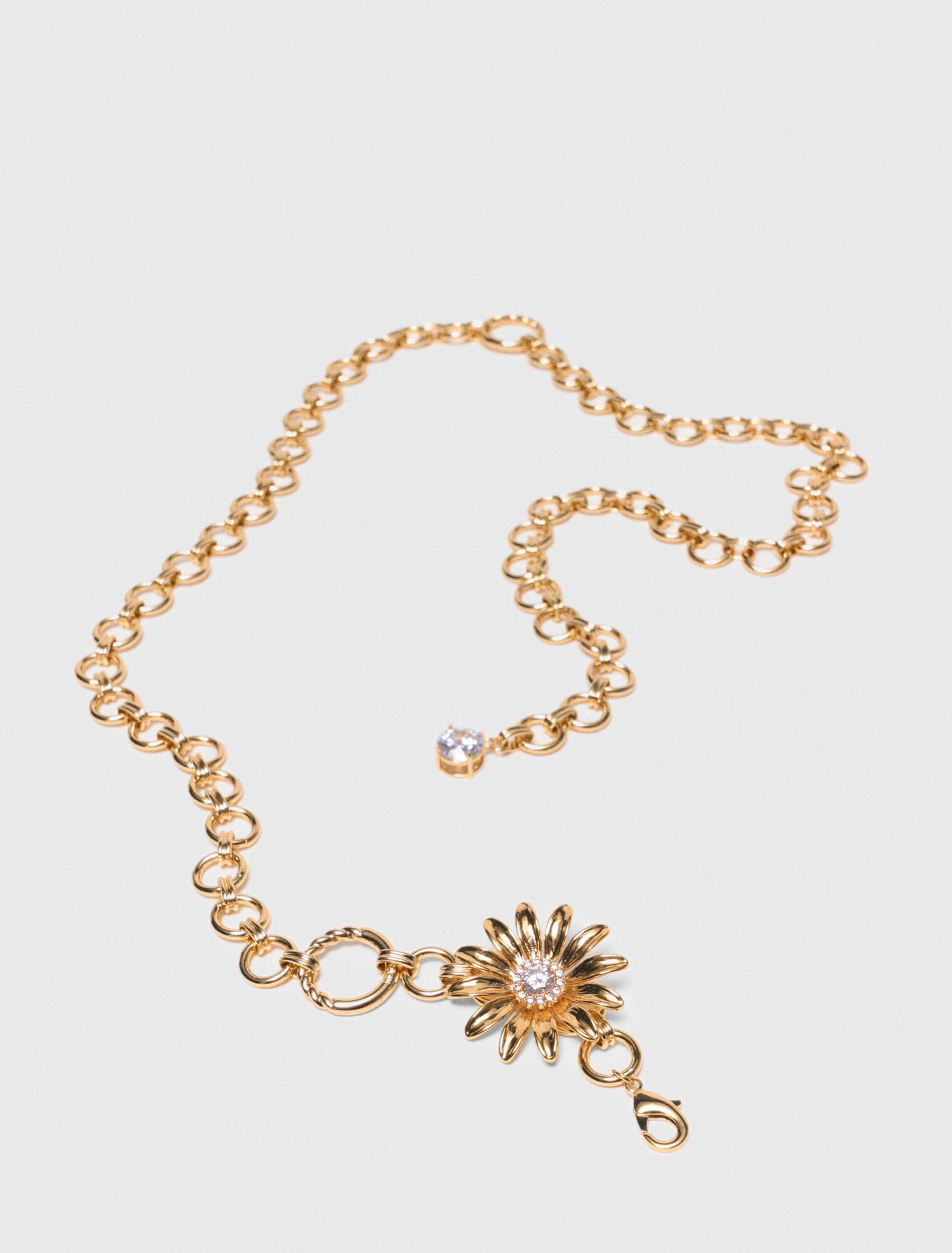 Cintura a catena con fiori
