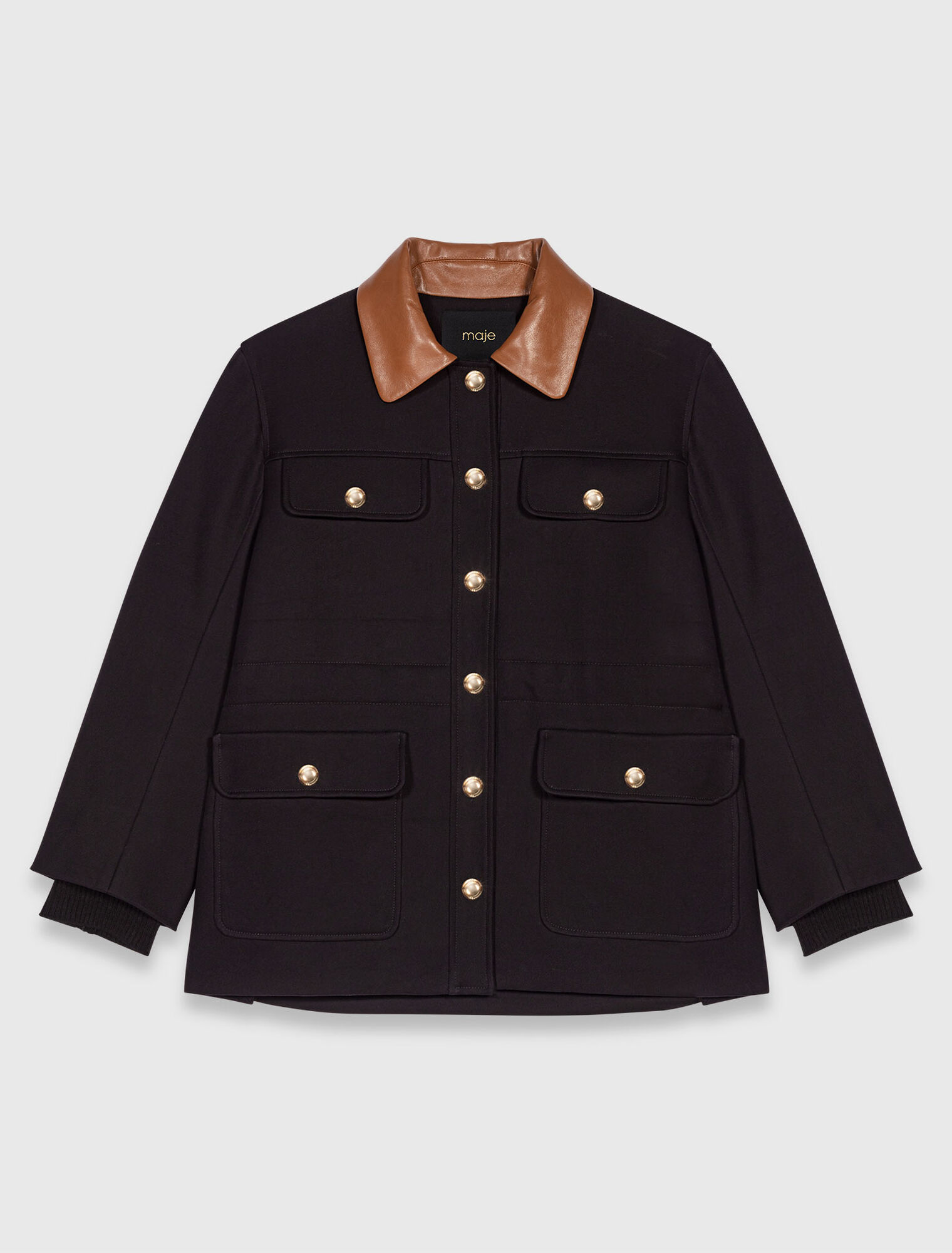 Parka collo in pelle rimovibile