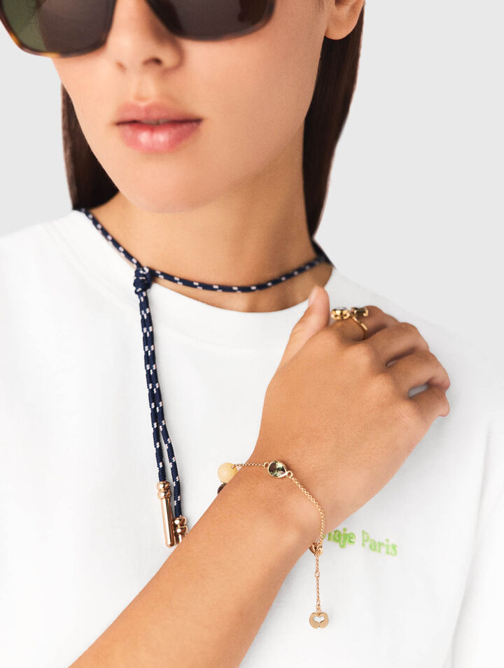 Bracciale con dettagli in perle e strass