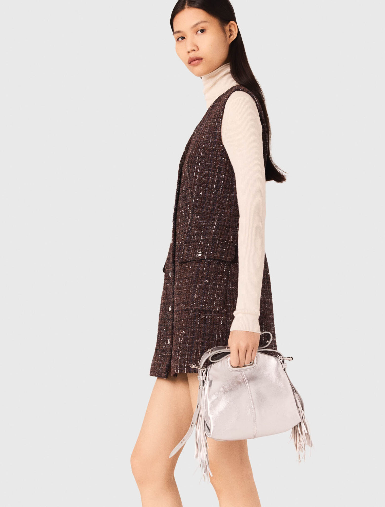 Abito corto in tweed