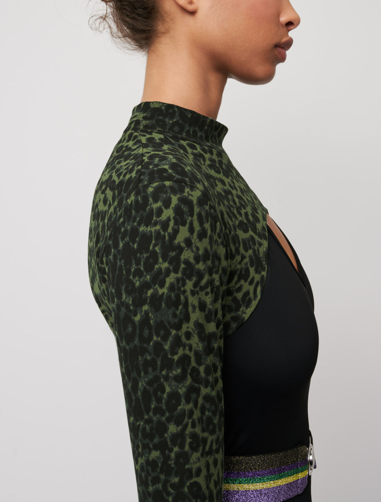 Mini crop top stampato