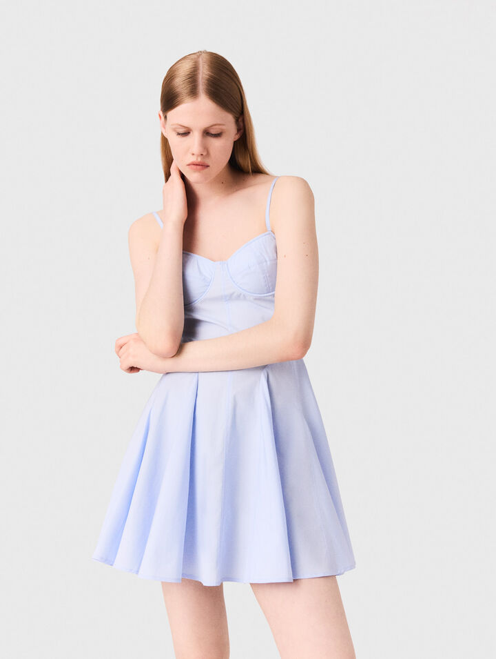 Abito babydoll corto in cotone