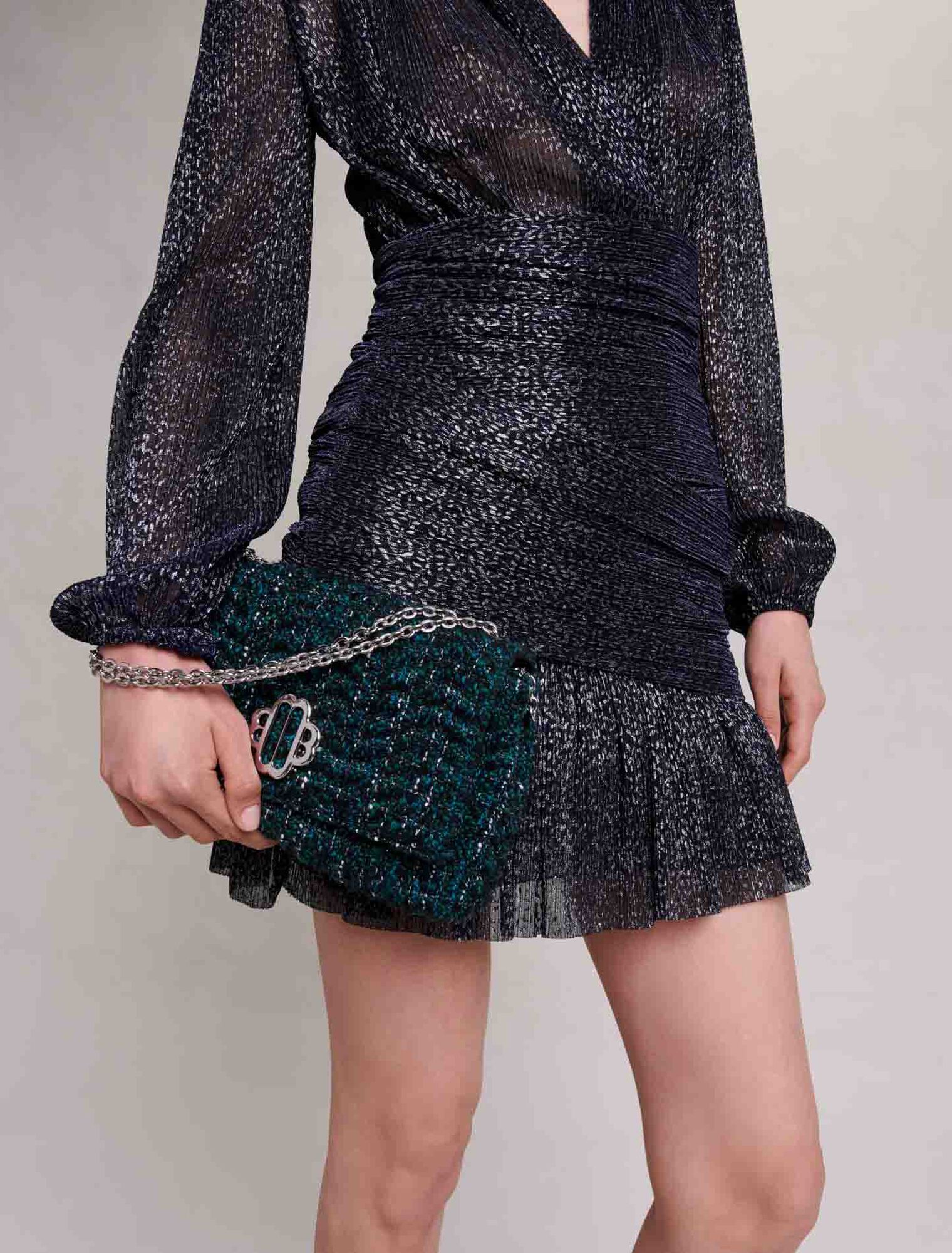 Abito in lurex drappeggiato