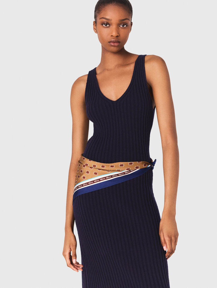 Abito in maglia con pull removibile