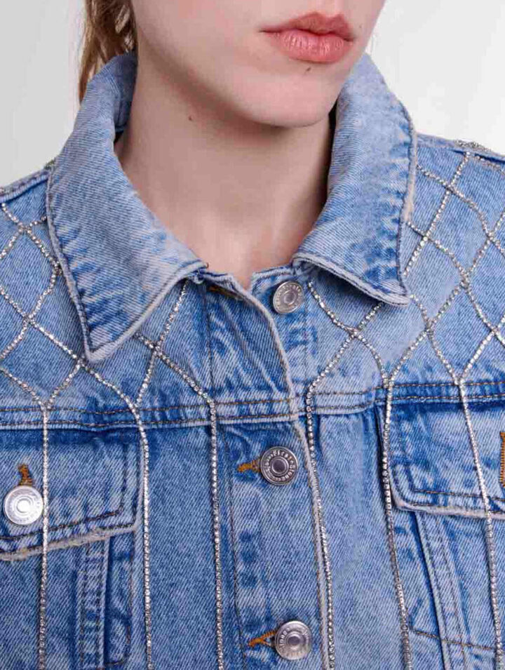 Giacca di jeans glitterata