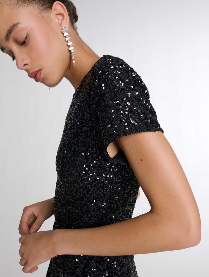 Abito corto glitterato