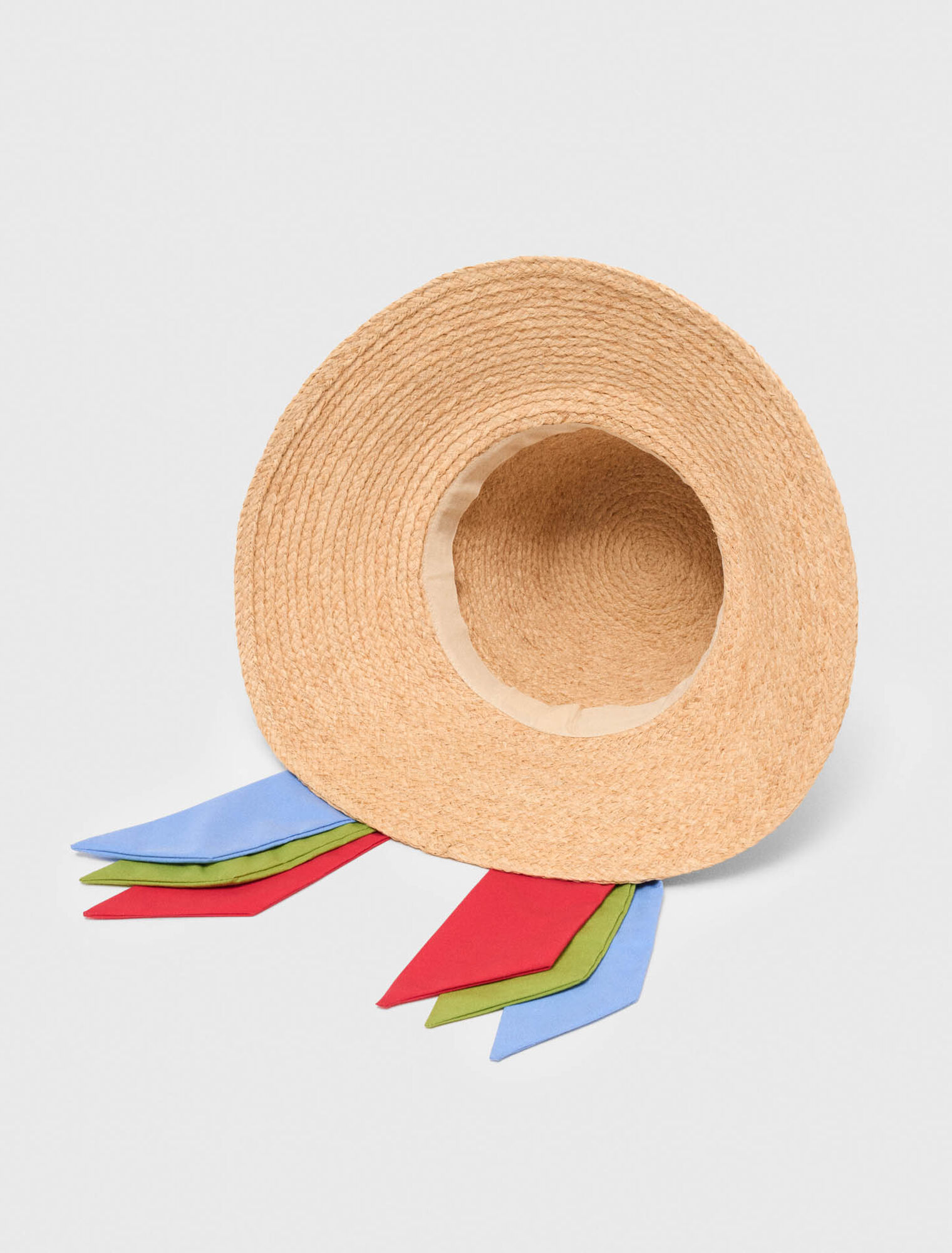 Cappello rafia con nastro stampato