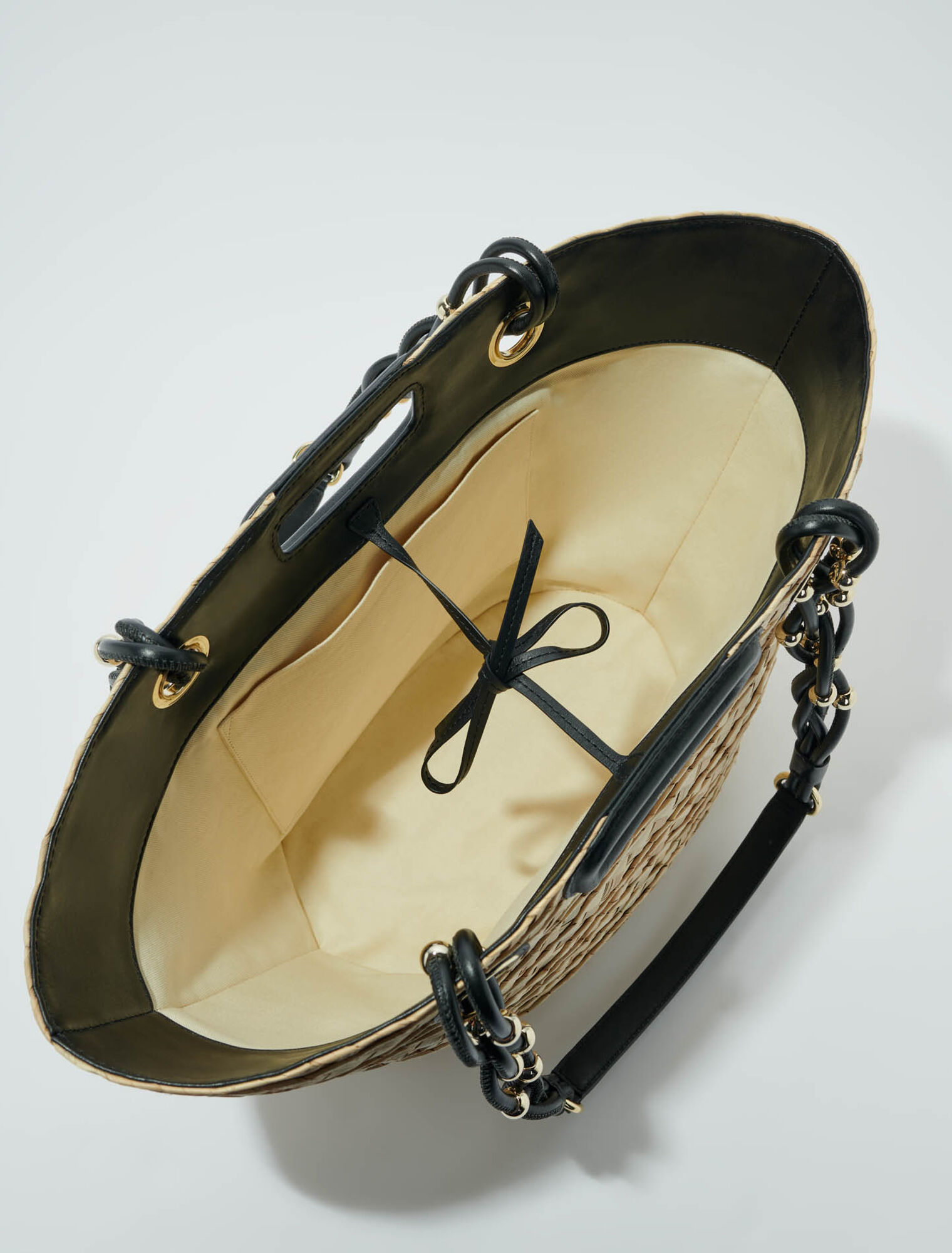 Borsa a cestino in rafia