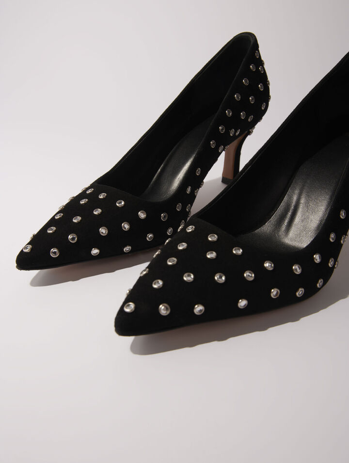 Décolleté a punta in strass