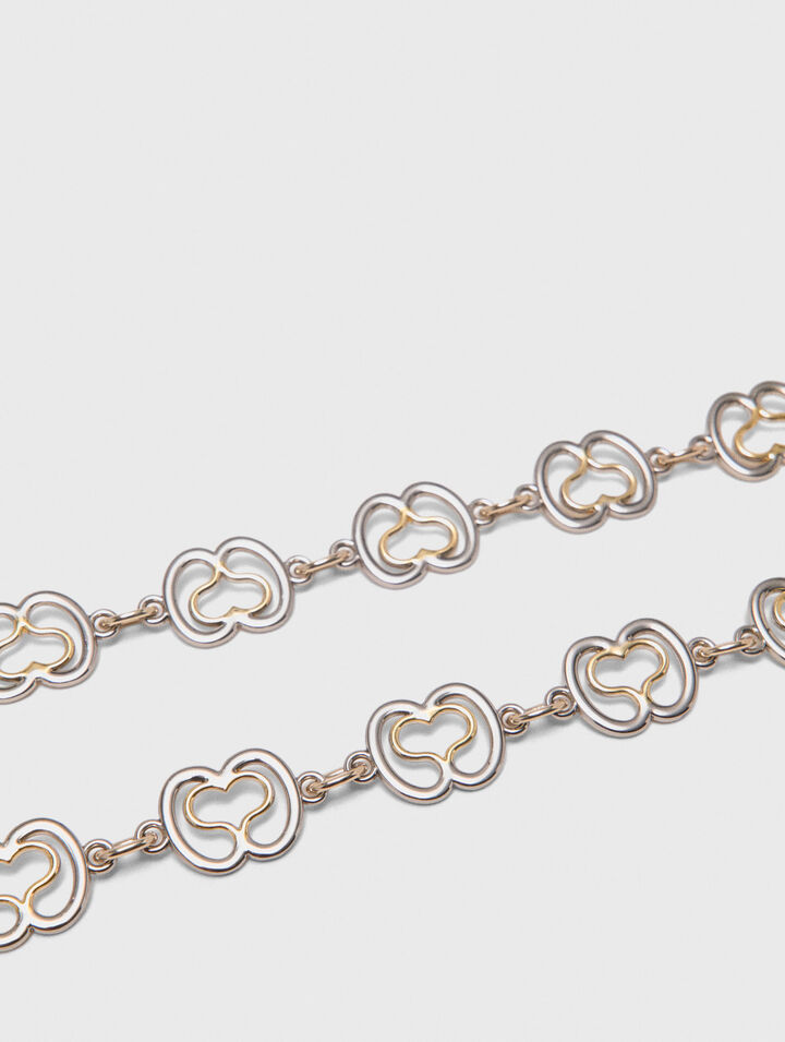 Cintura a catena con maglie dorate