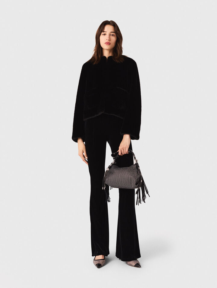 Pantaloni in velluto stretch