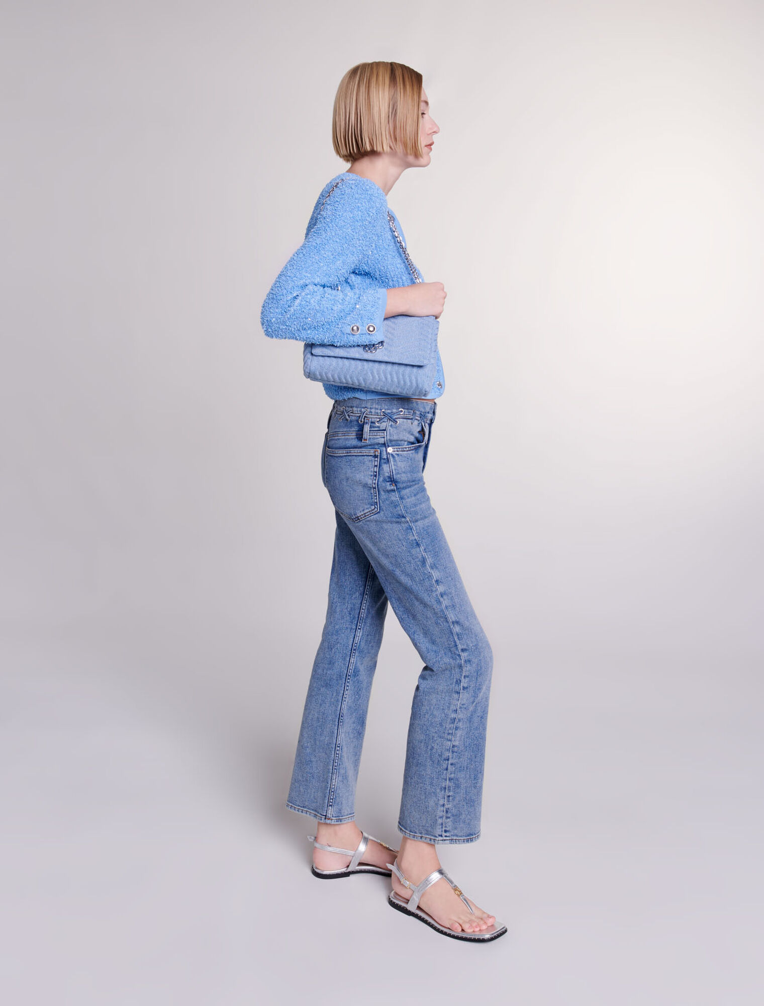 Cardigan in maglia con lustrini