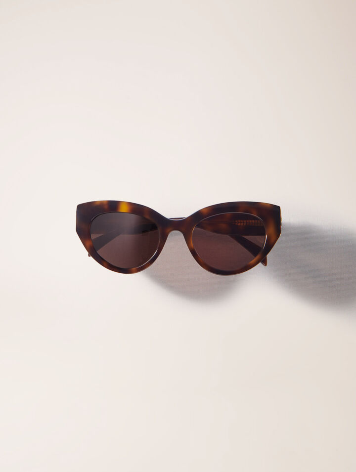 Occhiali cat-eye in acetato