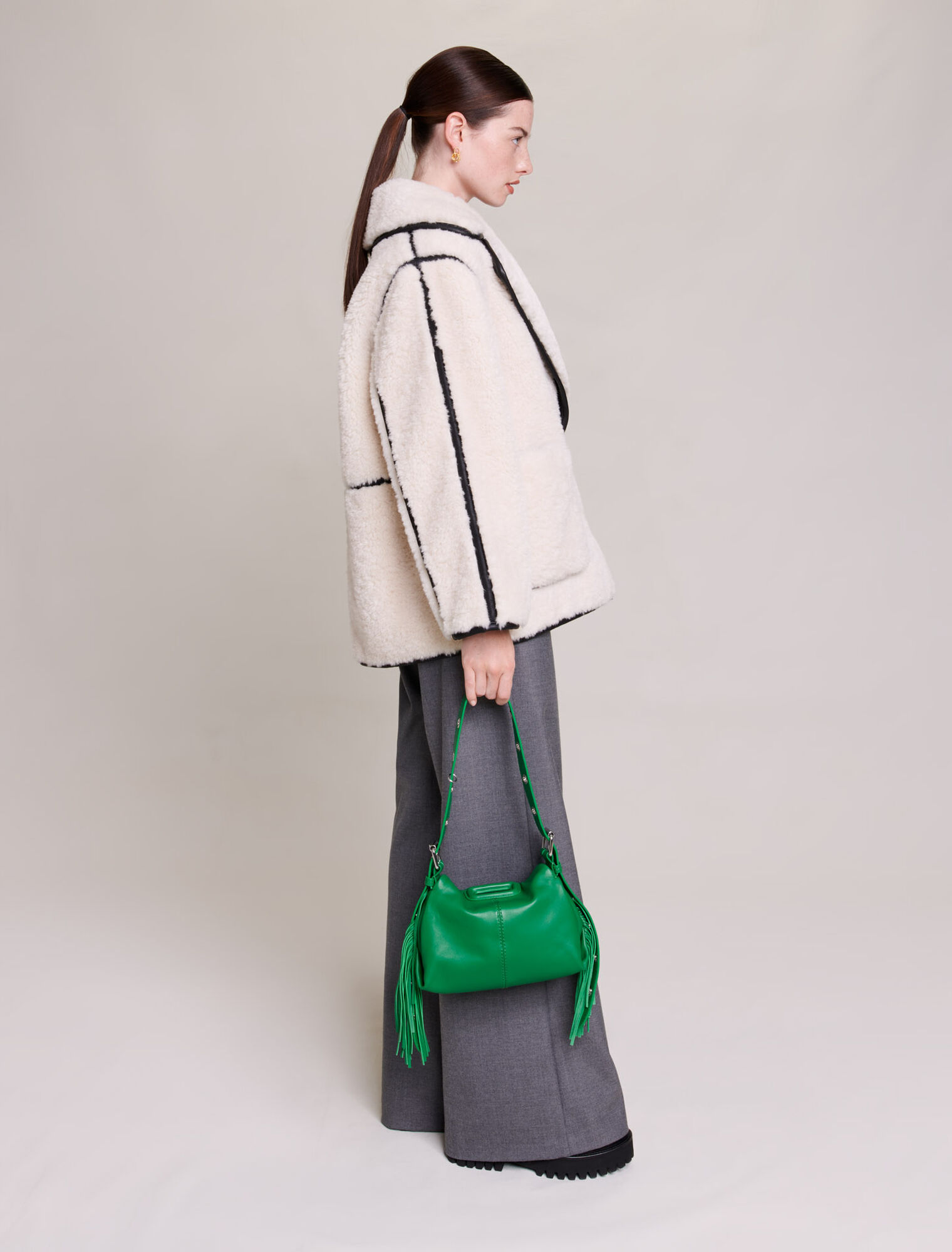 Cappotto corto in ecopelliccia