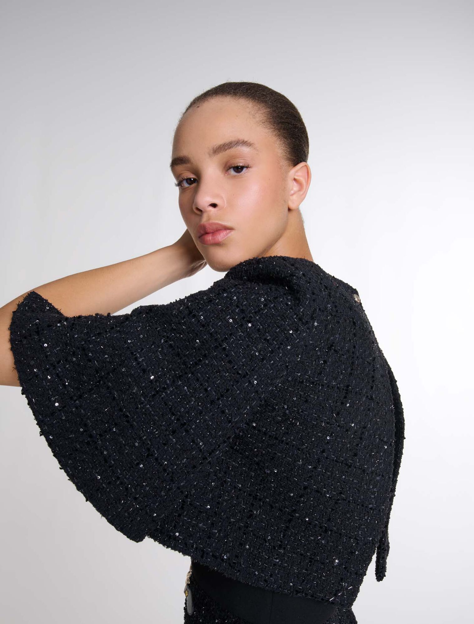 Abito corto 2 in 1 in tweed