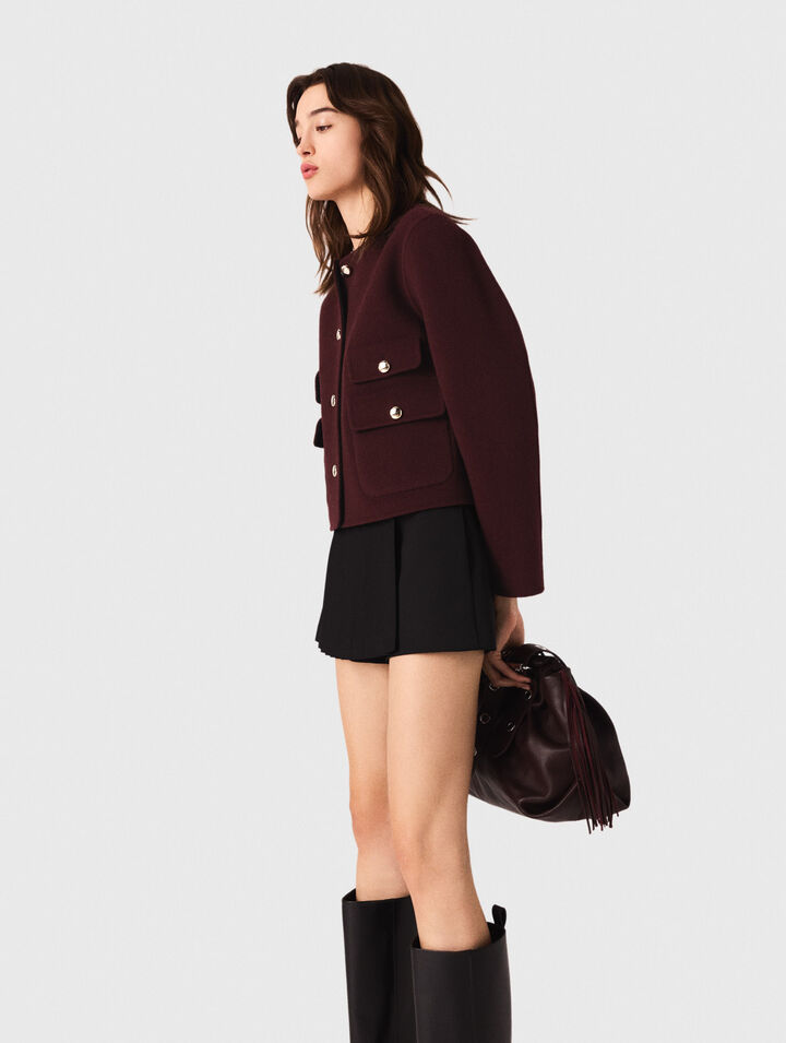 Shorts dritti plissettati